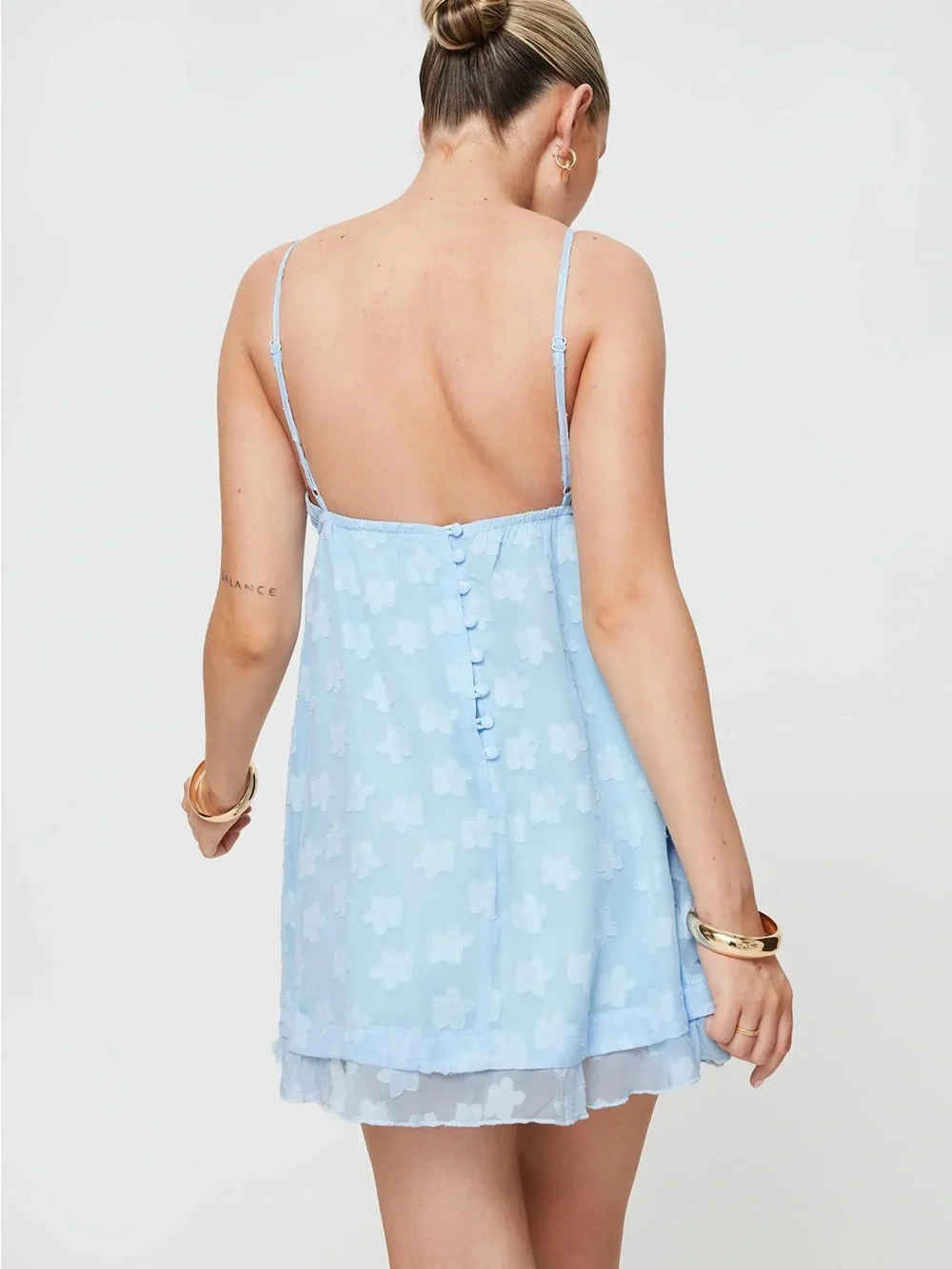 Princess Polly Empress of Love Mini Dress in Blue floral - Picture 2 of 5